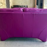Pair of 80s leather sofas