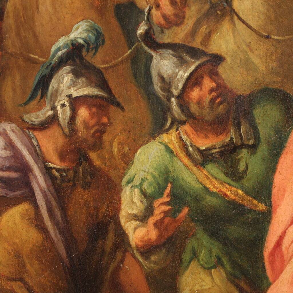 18th-century Italian panel painting, the Crossing of the Jordan