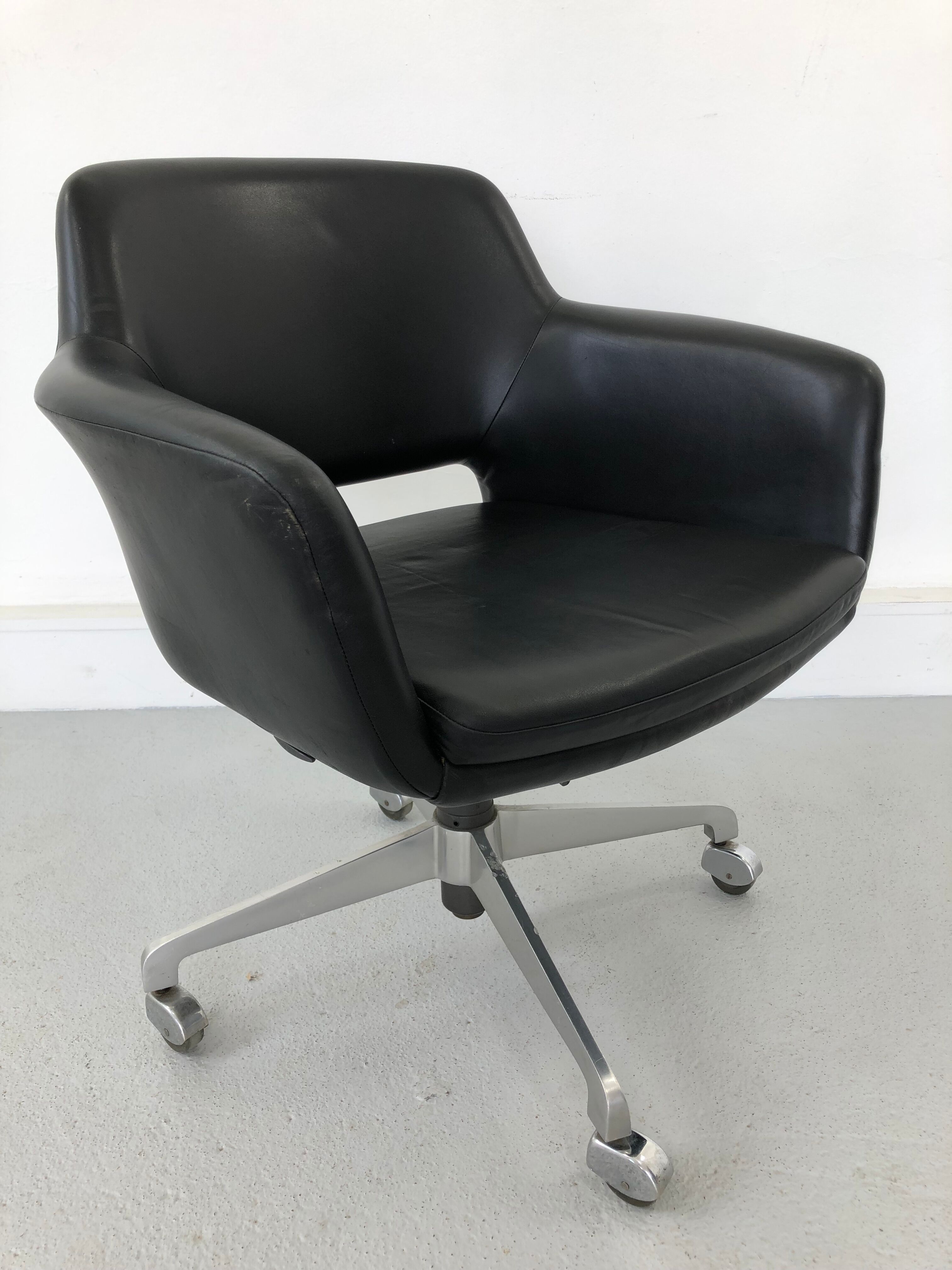 Leather Office Chair, 1960s