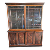 English library in mahogany with drawers
