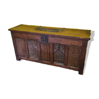 French Oak Blanket Chest With Gothic Panels, 16th Century