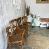 Set of 4 mismatched bistro chairs
