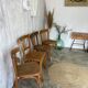 Set of 4 mismatched bistro chairs