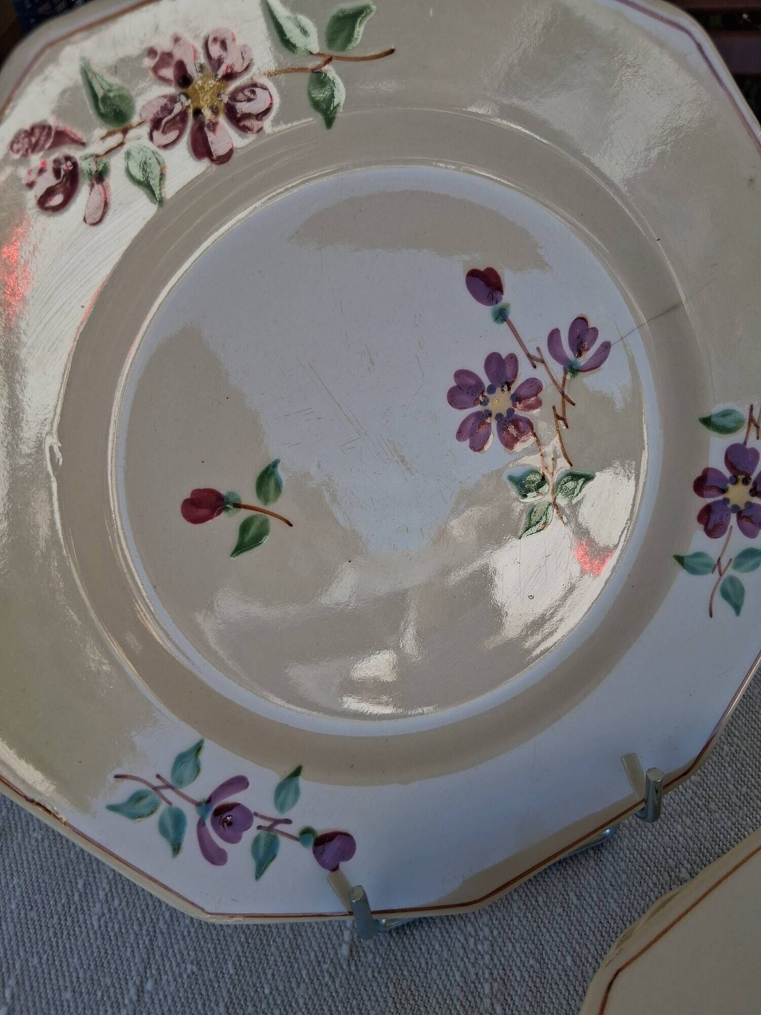 Set of 6 vintage dessert plates from Moulin des Loups in good condition.