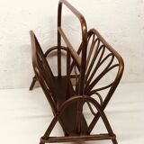 Rattan magazine rack