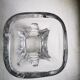 Square vase with crystal handles, circa 1960 Daum Nancy  France