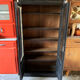 Old black wood showcase