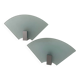 Pair of vintage sandblasted glass wall lights, Italy 1980s