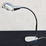 Large Art Deco chrome lamp on flexible and adjustable.