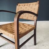 Modernist Bauhaus Rope Armchairs by Erich Dieckmann, Germany, 1930s, Set of 3