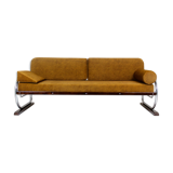 Canapé tubulaire en acier chromé Bauhaus de Hynek Gottwald, années 1930