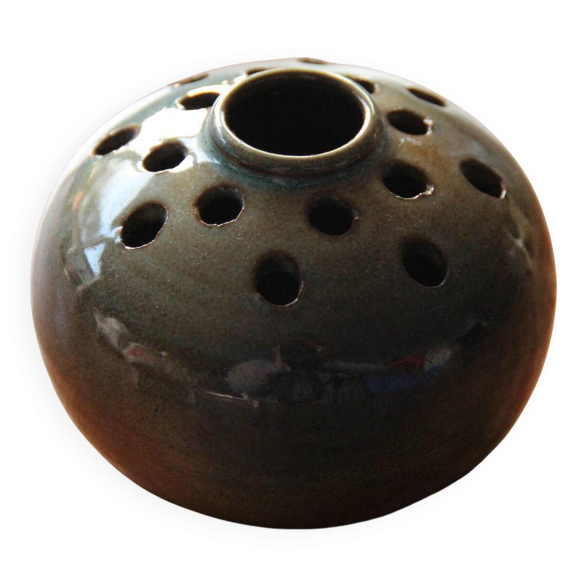 Boule pique-fleur en grès Accolay