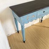 Scalloped console table