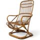 Vintage bamboo rattan armchair Tito Agnoli circa 1960