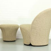 F572 lounge chair and mushroom ottoman by Pierre Paulin for Artifort, 1967