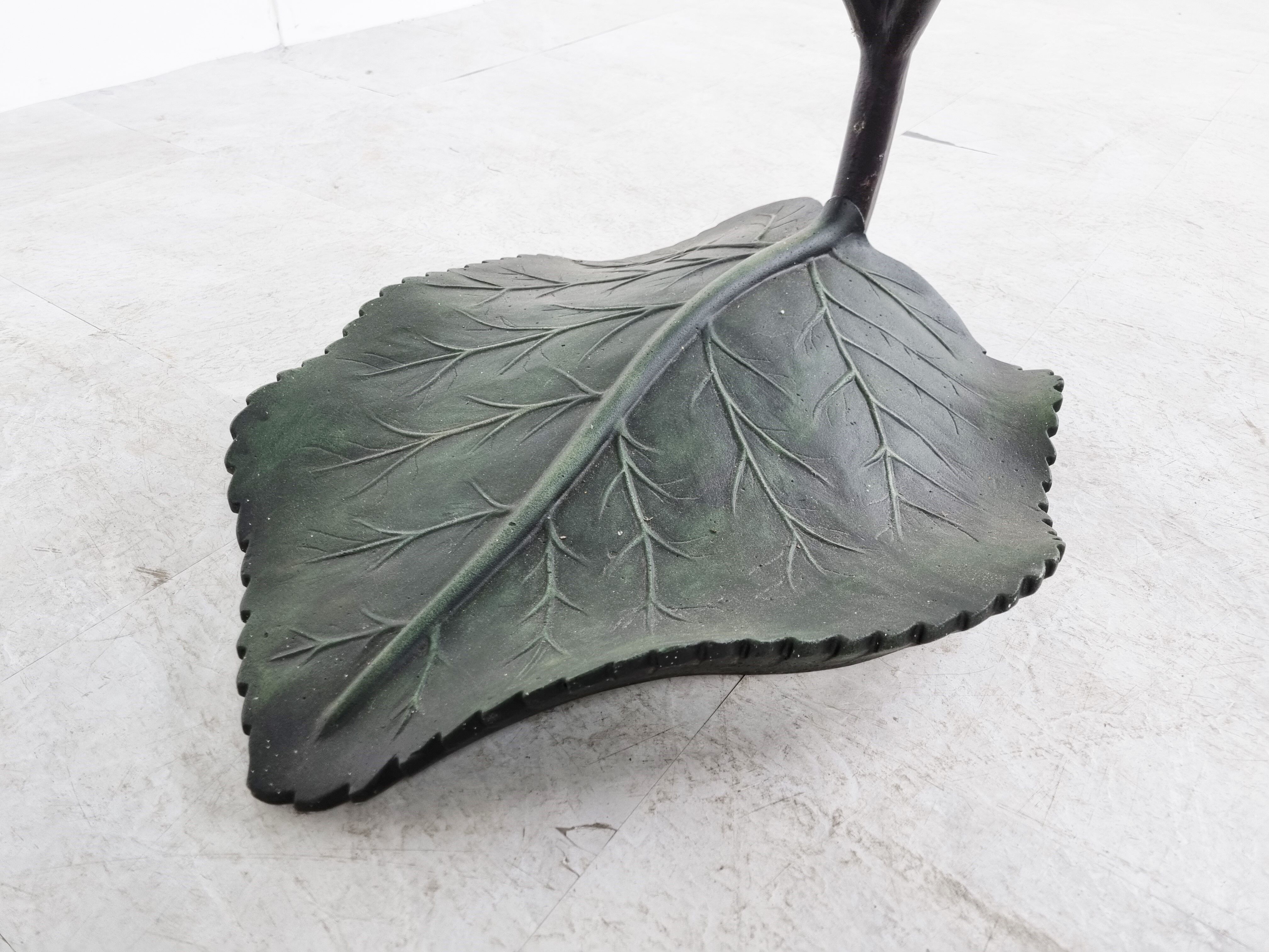 Sculptural leaf coffee table, 1970s