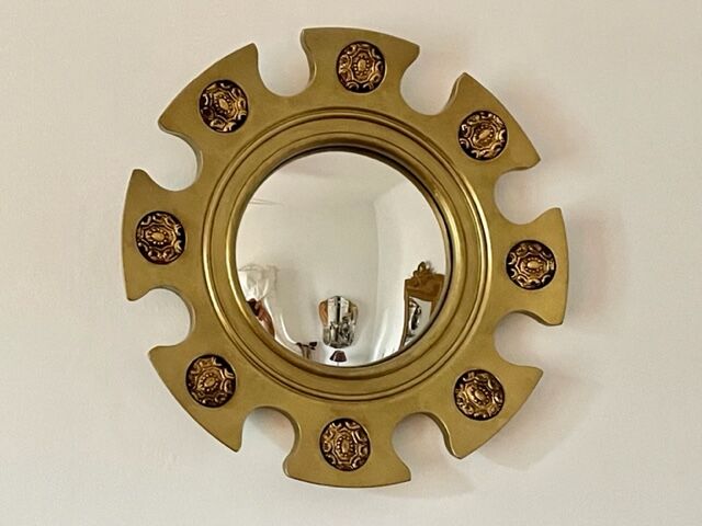 Mirror sun gilded wood 1960