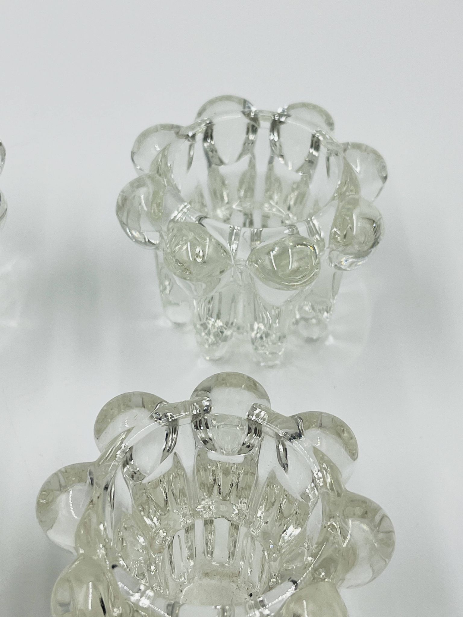 Set of 6 vintage flower candle holders by VMC Reims - 1960s
