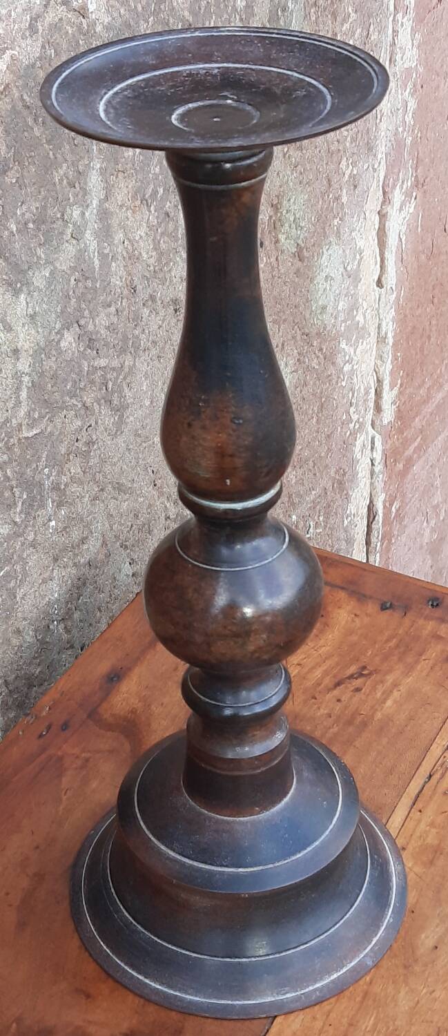 Metal candlestick (Height 31 cm.)