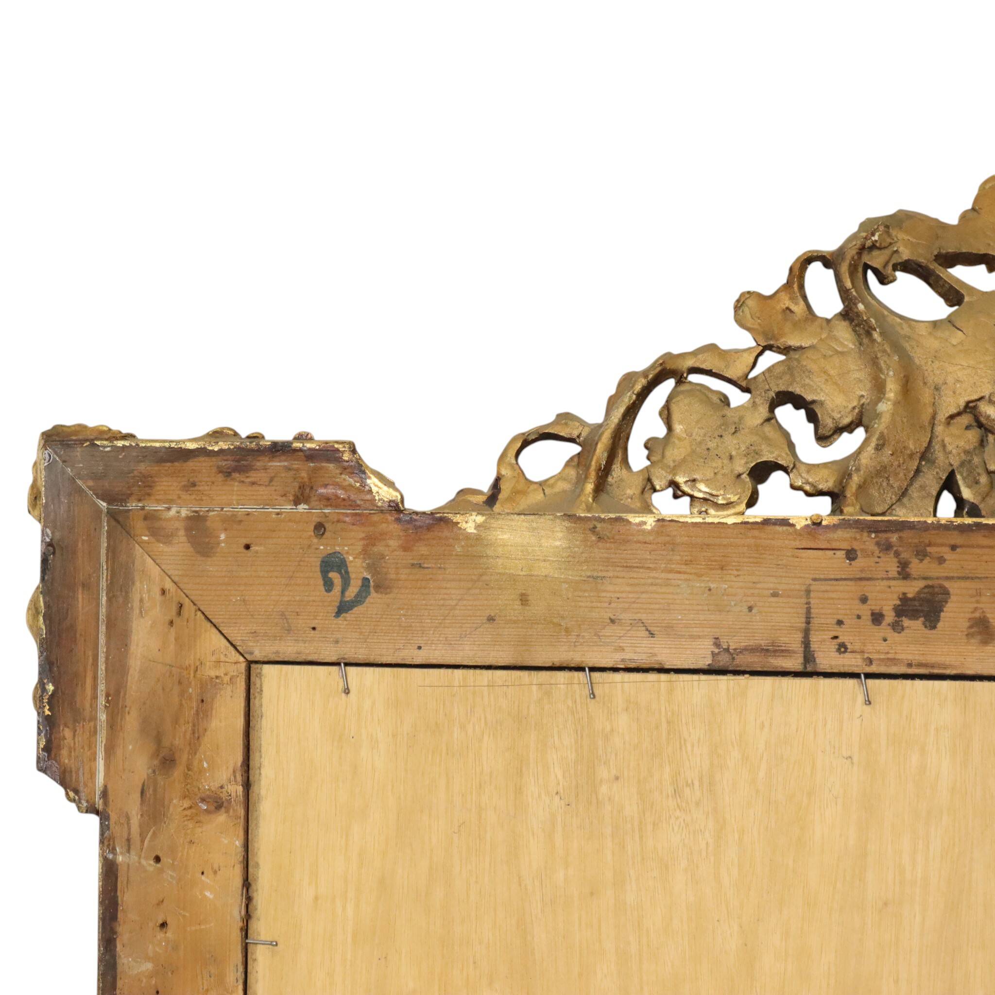 Miroir biseauté doré français antique XL