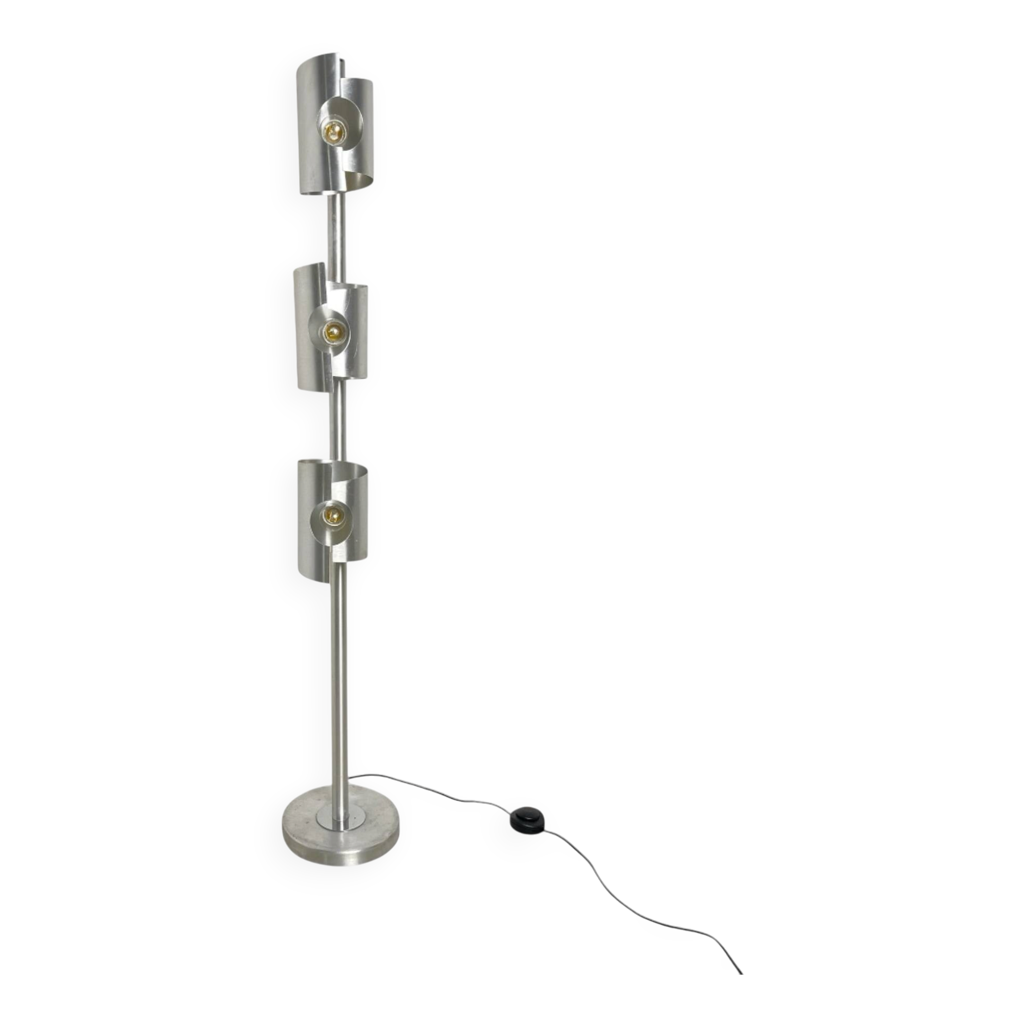 1970s three-light floor lamp