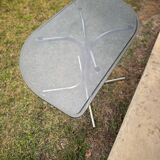 Table et chaises style bauhaus italien chrome & fumé années 1960