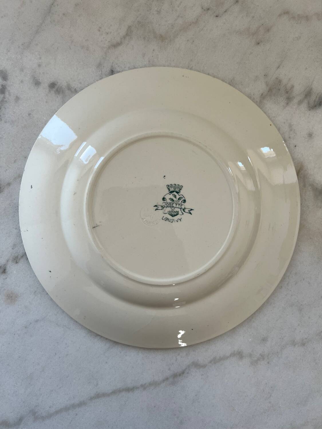 Longwy Earthenware Flat Plate - Josette Model