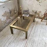 Table basse en laiton années 60