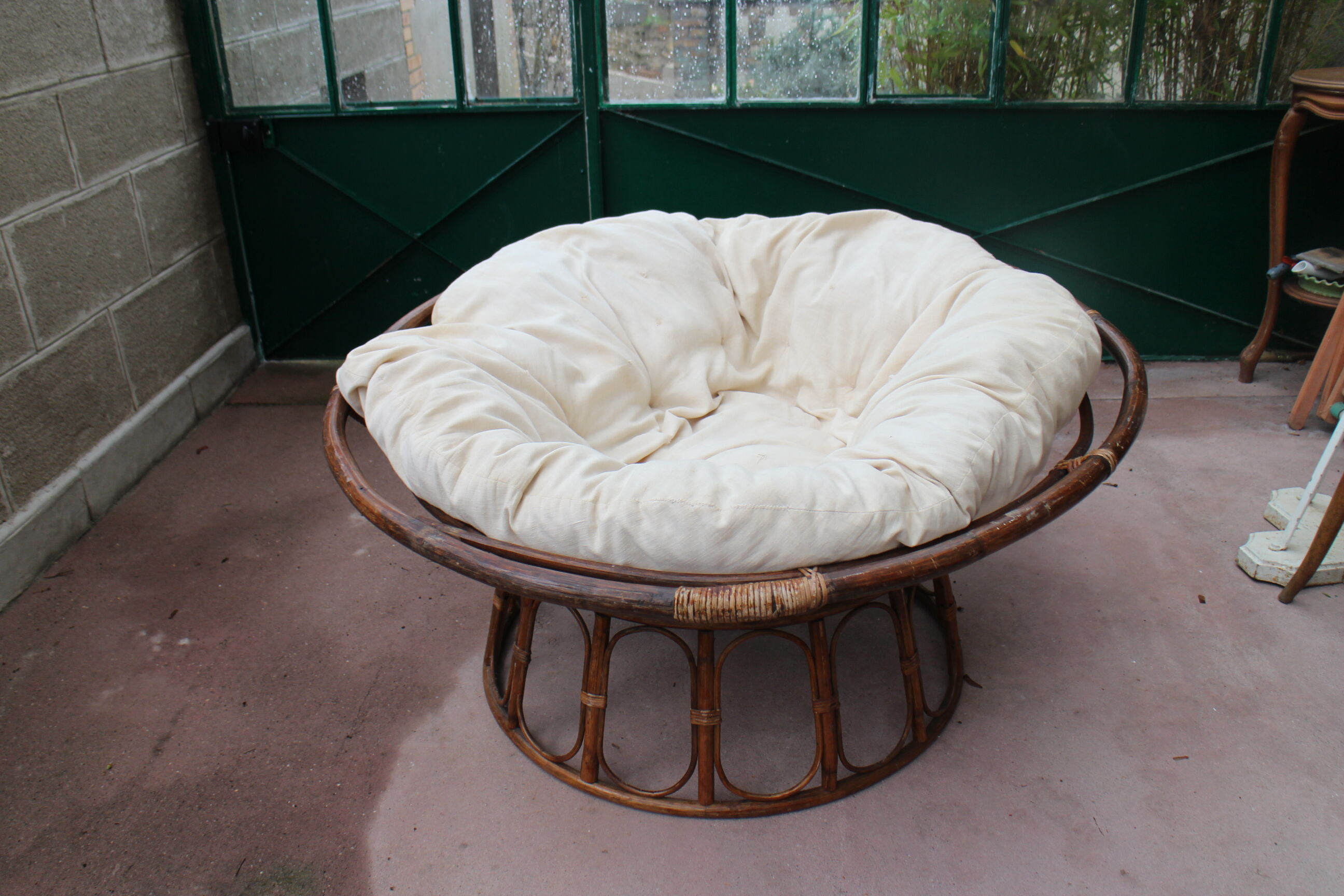 Vintage rattan easy chair