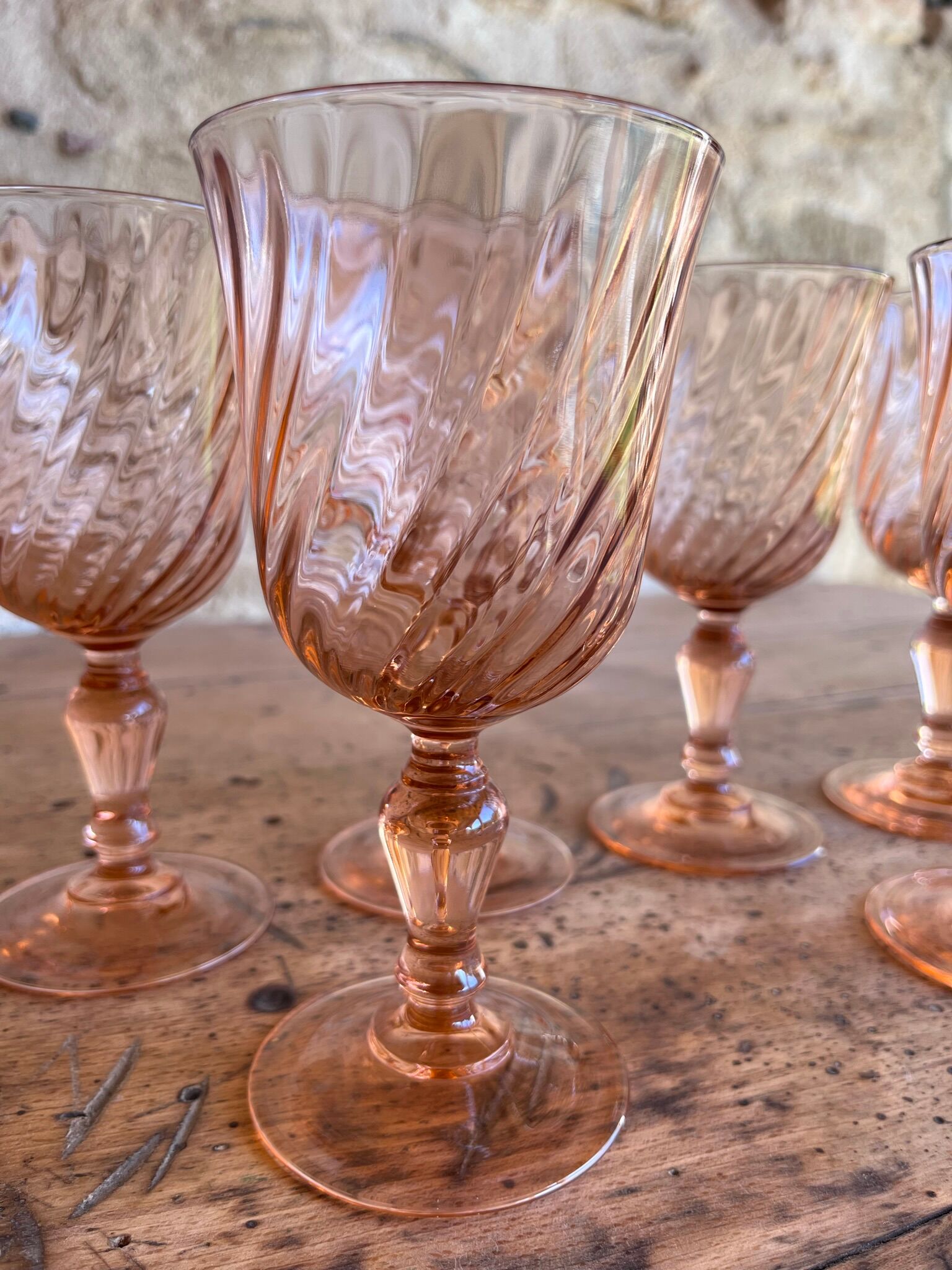6 verres à eau Rosaline