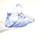 Blue pressed-moulded glass basket dish Meisenthal? Ashtray 1920