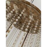 Contemporary cascade of transparent cristals murano glass chandelier