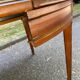 Round extendable dining table Louis XVI in cherry wood from the 1960s.