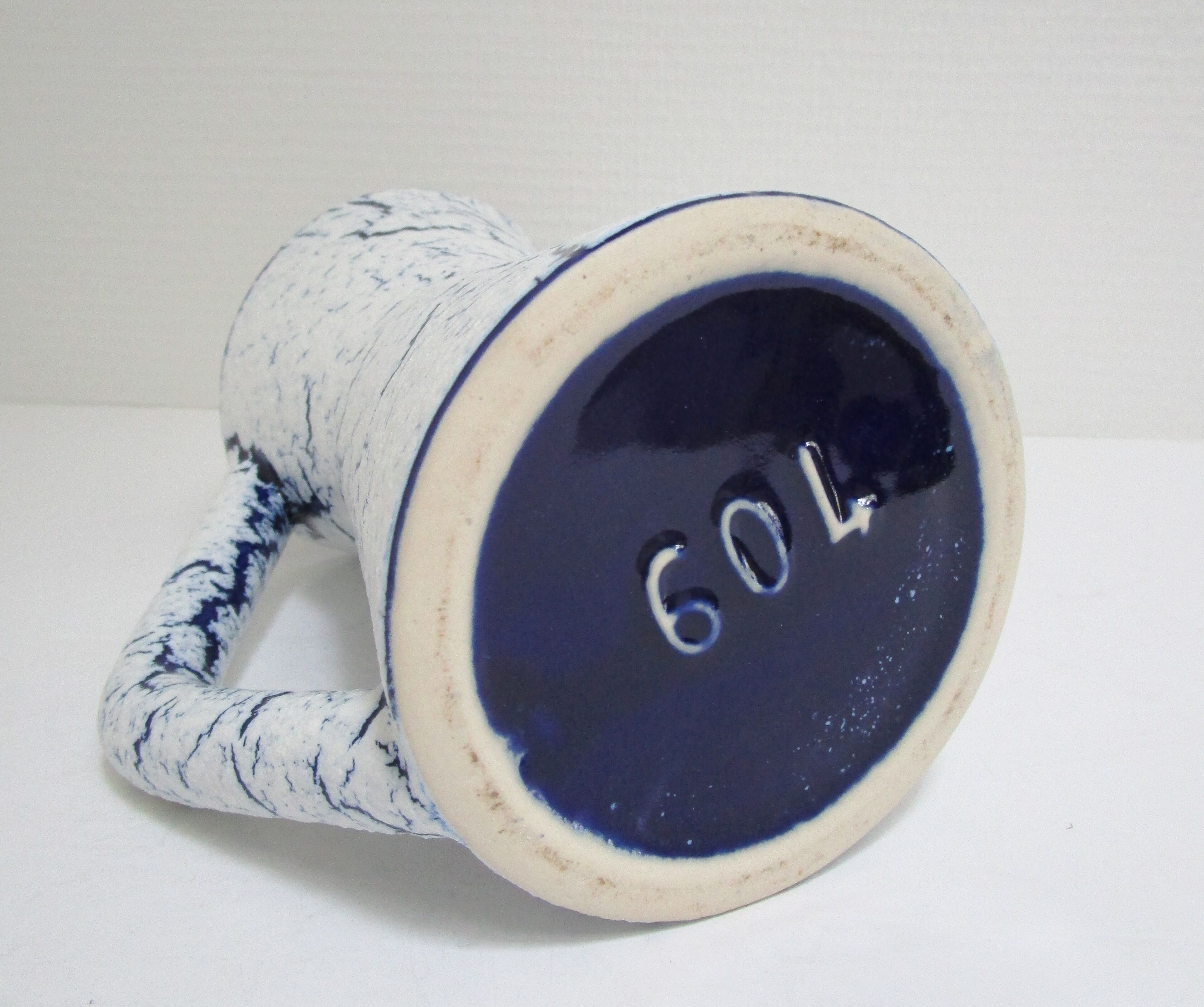 Pichet fat lava blue ceramic vintage design