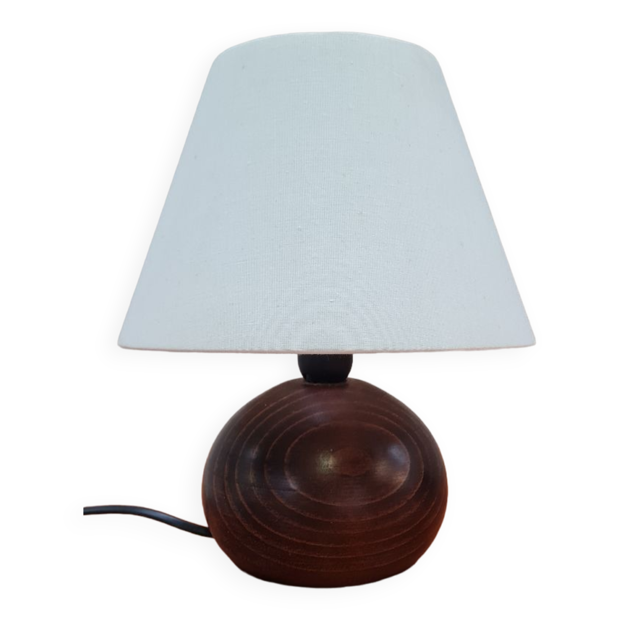 Wooden ball table lamp