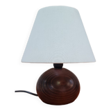 Wooden ball table lamp