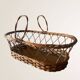Woven wicker bassinet