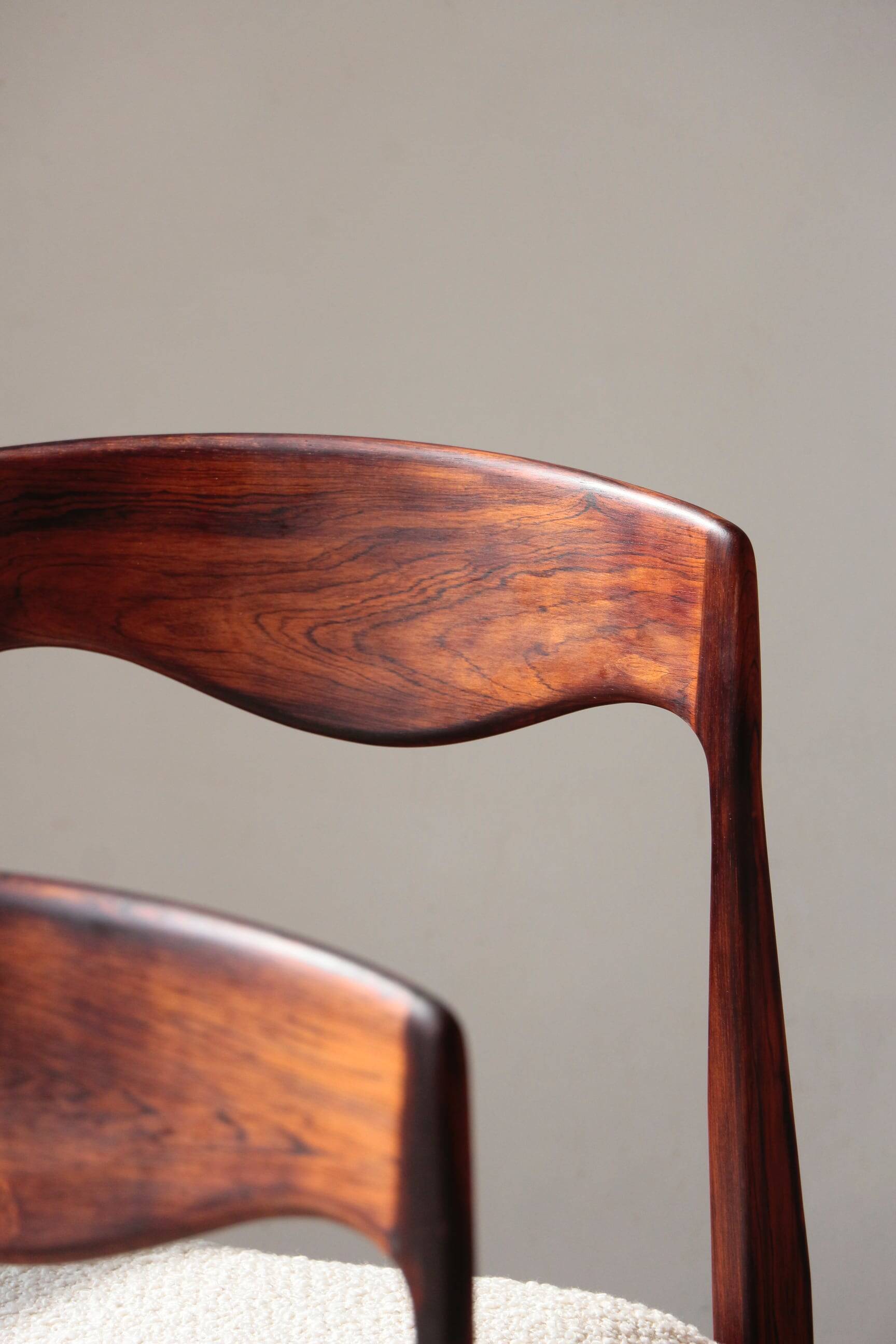 Set of 4 Scandinavian rosewood chairs – Otto Møller style | Vintage