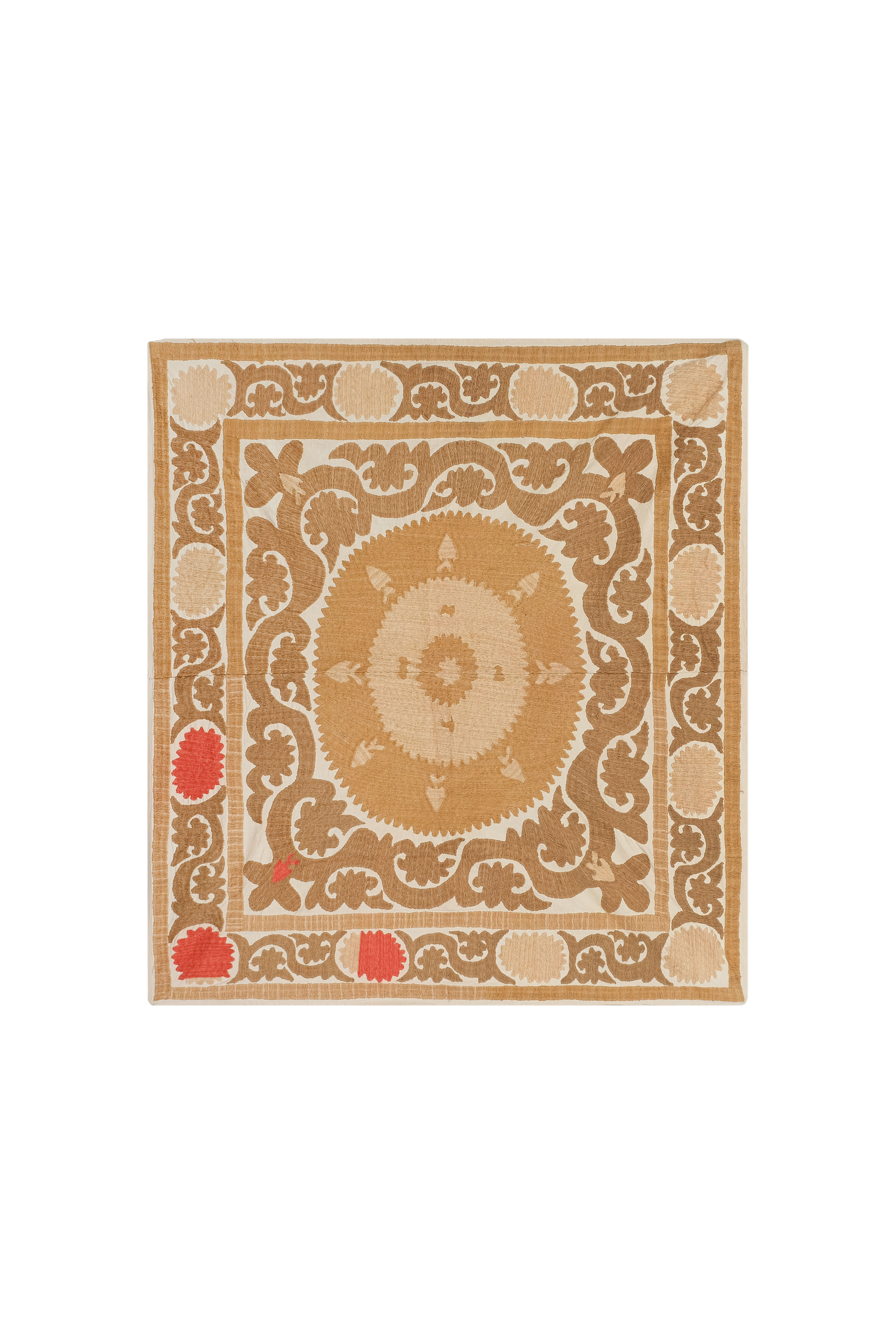 Hand-knotted rug Turkish vintage 127x136 cm