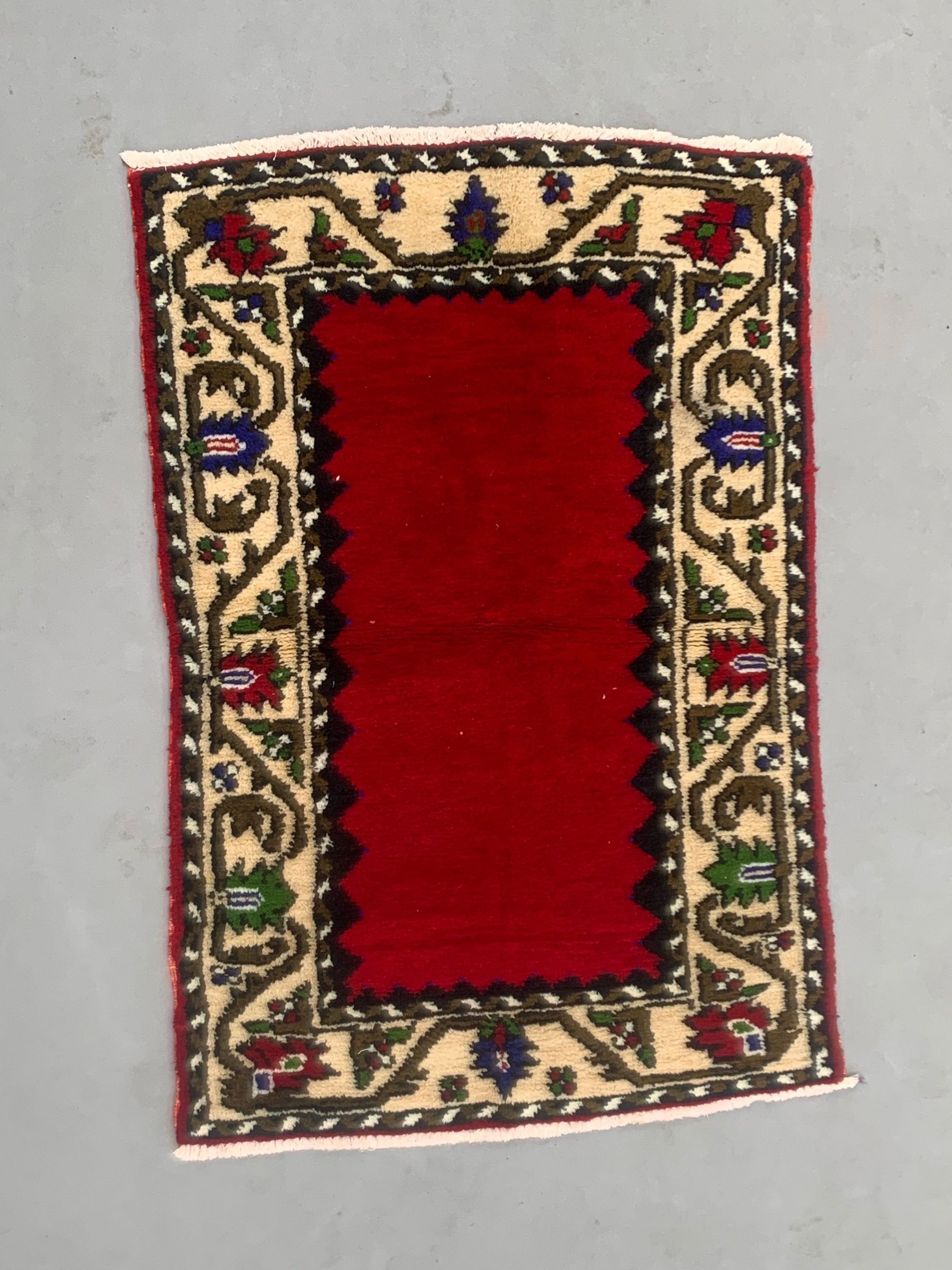 Old Turkish Oushak rug 124x80 cm vintage