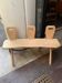 Petit banc 3 place style brutaliser en chêne