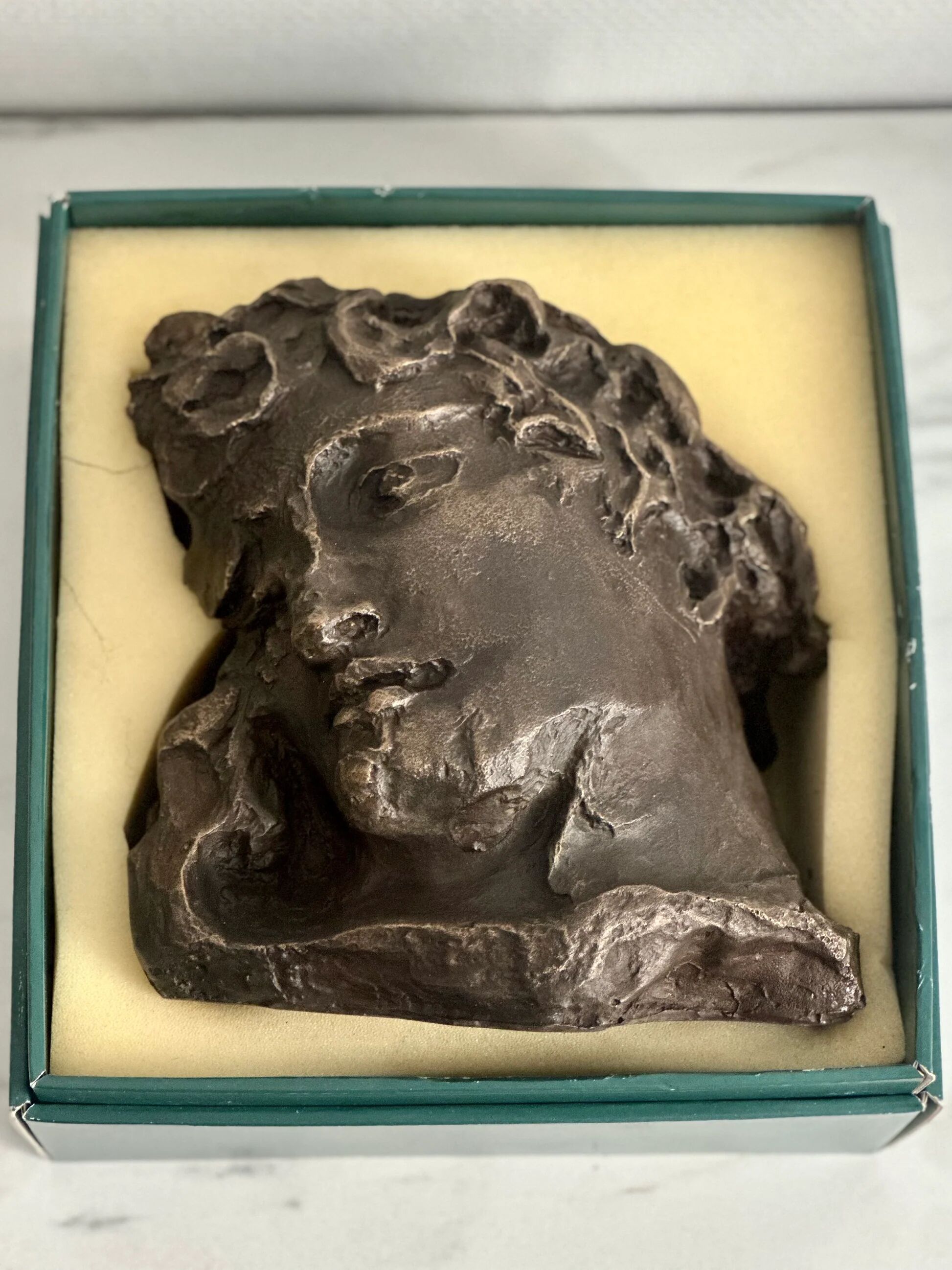 "The youth" — Claude Mary, bronze with patina, original numbered edition, 1992