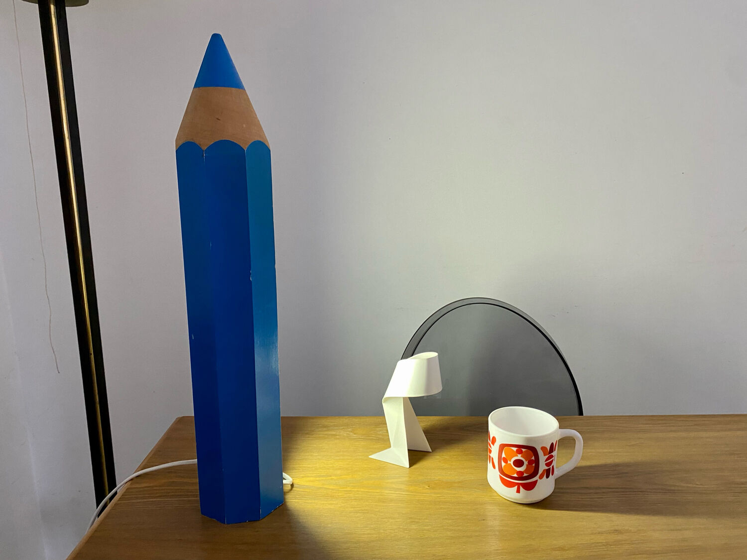 Stone pencil lamp Sala for Vilac Vintage minimalist 80s