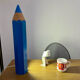 Stone pencil lamp Sala for Vilac Vintage minimalist 80s