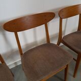 Set of 4 Deense teak Farstrup Møbler Model 210 eetkamerstoelen, dining