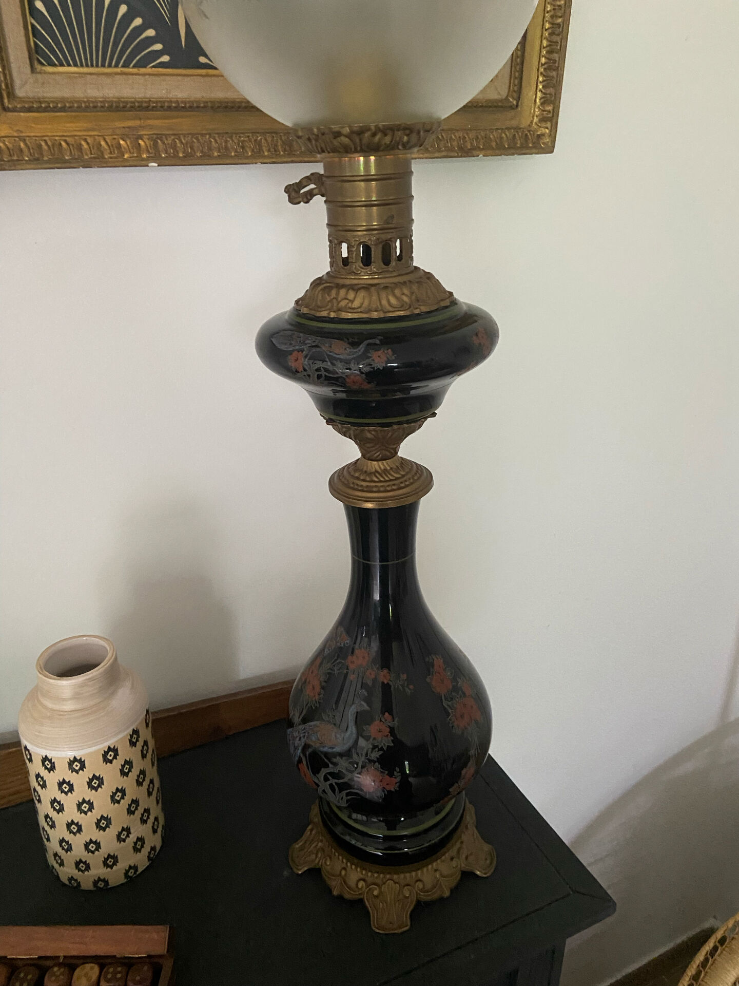 Large ceramic lamp from the Napoleon III period.