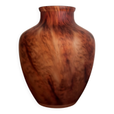 Amber glass vase