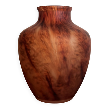 Amber glass vase