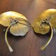 Pair of wall lights brass 70s