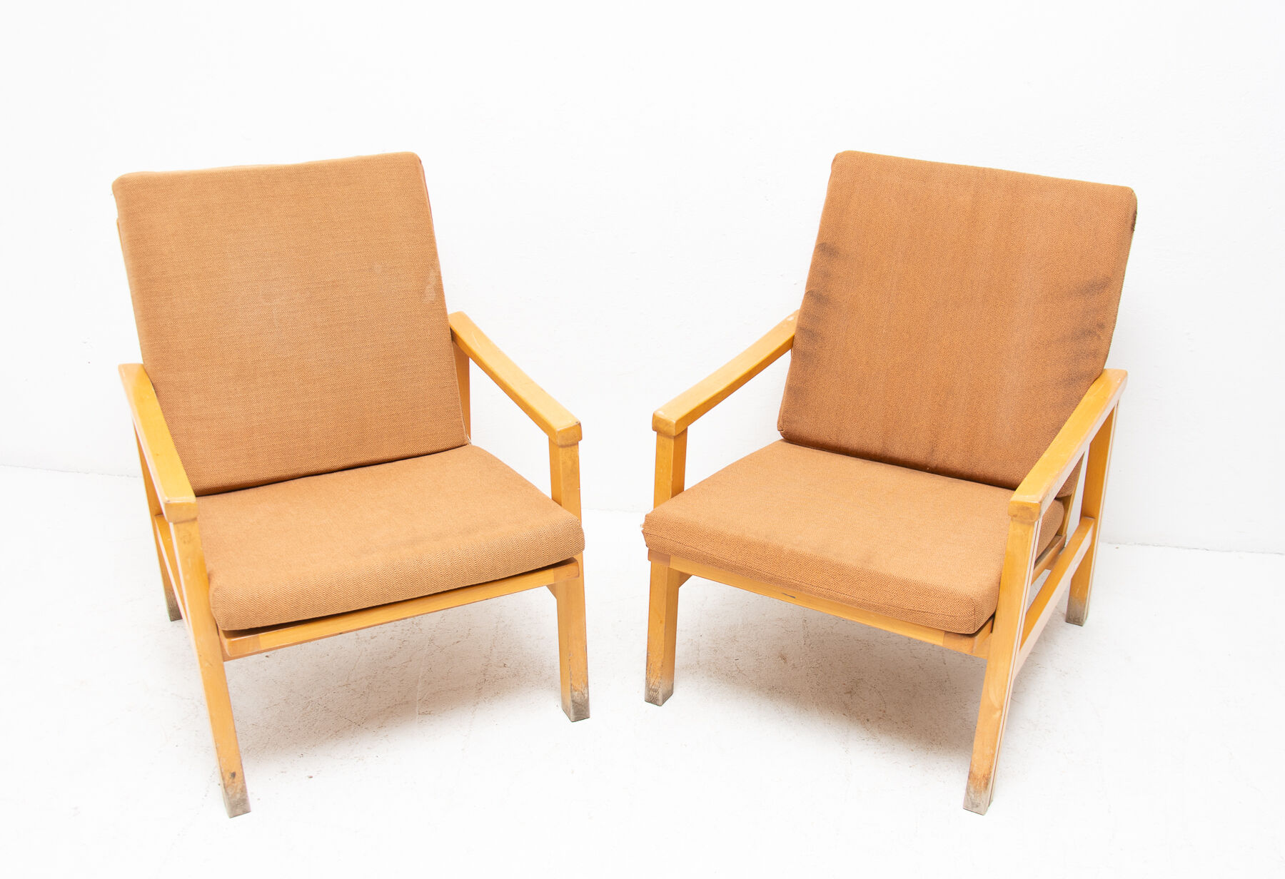 Pair of mid century Danish style armchairs for Ton, 1970´s